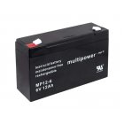 Blybatteri (multipower) MP12-6 kompatibel med YUASA Typ NP12-6 6V 12Ah