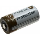 EagLttac CR123 A Li-Ion batteri 16340 (CR123A, RCR123) 750mAh 3,7V IC Protection