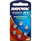 Rayovac Acoustic Special Hselrapparat batteri 312 / 312AE / AE312 / DA312 / PR41 / V312att 6/ Blister