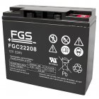 Batteri till MC, grsklippare, typ startbatteri,  FGS FGC22208 blybatteri 12V 22Ah