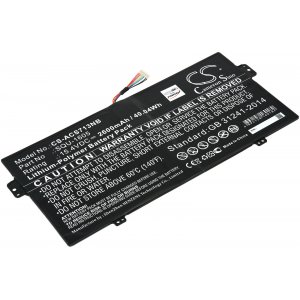 batteri passar till Laptop Acer Swift 7 SF713-51-M8MF, Spin 7 SP714-51-M339, typ SQU-1605 m.fl.