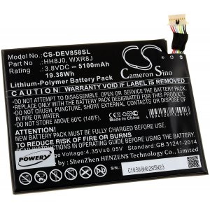 Batteri till Tablet Dell Venue 8 Pro 5855 / Typ 0HH8J0