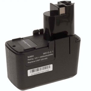 Batteri till Verktyg Bosch 12V 2000mAh NiMH 6-kantig (platt) 2000mAh