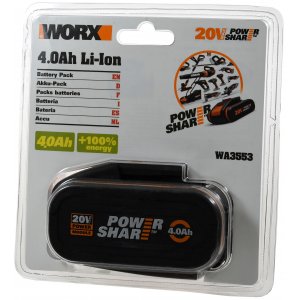WORX batteri WA3553 20V 4,0Ah Li-Ion