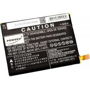 batteri till Smartphone Sony Ericsson Xperia XZ / typ LIS1632/pvc