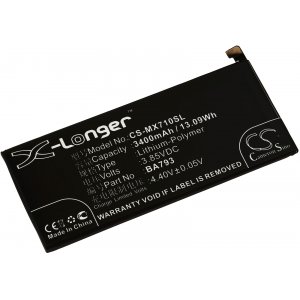 batteri till Smartphone Meizu Pro 7 Plus / M793Q / typ BA793