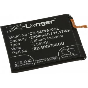 batteri till mobil, Smartphone Samsung Galaxy Note 10 / SM-N9700 / Typ EB-BN970ABU o.s.v..