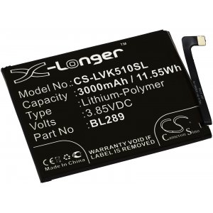 batteri till mobil, Smartphone Lenovo K5 Play,  L38021, Typ BL289