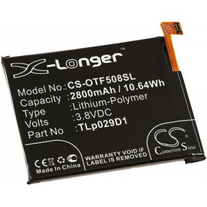 batteri passar till mobil, Smartphone Alcatel One Touch 3 Dual SIM, OT-5086D, typ TLp029D1 m.fl.