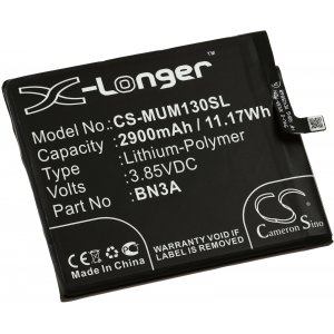 batteri lmplig till mobil, Smartphone Xiaomi Redmi Go, M1903C3GH, typ BN3A o.s.v..