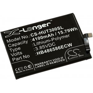 batteri lmplig till mobil, Smartphone Huawei Mate 30, Honor V30, typ HB486586ECW