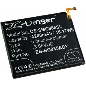 batteri passar till Smartphone, mobil Samsung Galaxy S20 Plus, SM-G985F, typ EB-BG985ABY o.s.v..