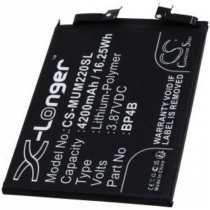 Batteri fr Smartphone Xiaomi Mi 12 Lite 5G 2203129I Typ BP4B