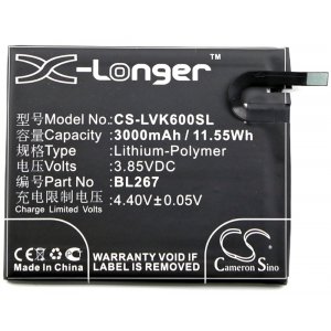 batteri till Smartphone Lenovo Vibe K6 / typ BL267