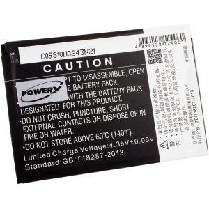 batteri till Smartphone ZTE Blade Q Maxi / typ Li3720T43P4h825839