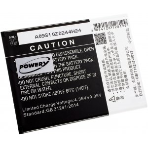 batteri till Smartphone ZTE Blade L5 / L5 Plus / typ Li3821T43P3h745741