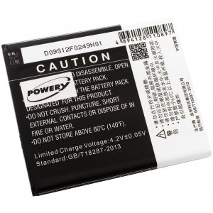 batteri till Smartphone modello ZA950 / typ KLB200N289