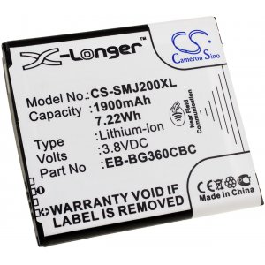 batteri till Smartphone Samsung Galaxy J2 / SM-G360 / typ EB-BG360BBE med NFC
