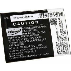 batteri till Smartphone Wiko Slide 2 / Pulp Fab / typ S104-N77000-012