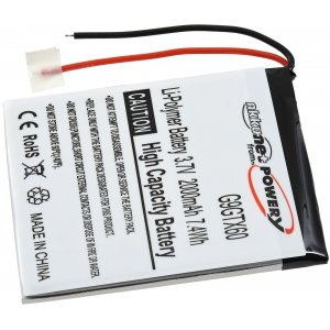 batteri passar till GPS, Navigator NavGear GTX-60, RSX-60, typ A505068G m.fl.
