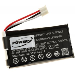 batteri till hgalare JBL Flip 1 / typ AEC653055-2S (Var uppmrksam p kontakt och polplacering!)