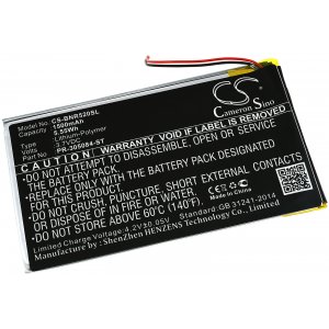 batteri lmpligt till E-Book manual Barnes & Noble GlowLight 3, BNRV520, typ PR-305084-ST