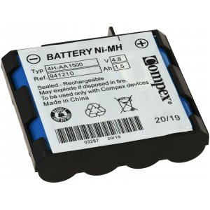 Compex Original batteri till Muskelstimulator Fit 3.0 / MI-Fitness / Typ 4H-AA1500
