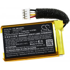 batteri till hgalare , Speaker JBL Clip 4, typ GSP903052
