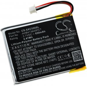 batteri passar till trdls hrlurar Sennheiser PXC 550, typ AHB413645pvcT o.s.v..