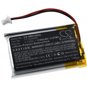 batteri till trdls Headset Sena 30K, SP46, 50S, Typ YT102540P