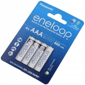 Panasonic eneloop Microbatteri AAA HR03 HR-4UTG 800mAh NiMH 4/ Pack