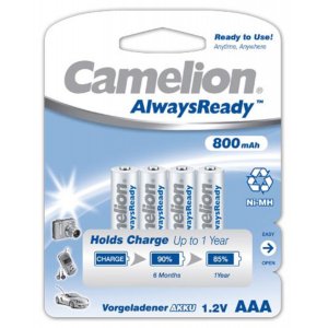 Camelion HR03 Micro AAA AlwaysReady, Ni-MH batteri 4/ Blister 800mAh
