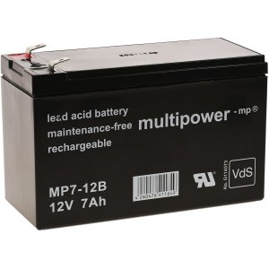 Ersttningsbatteri (multipower) till UPS Apc Smart-UPS RT 1000 RM, Apc RBC24 12V 7Ah (erstter 7,2Ah) o.s.v..