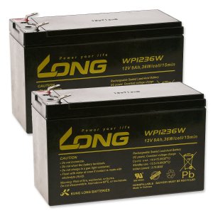 Long Gel-batteri Kompatibel med UPS Apc RBC 48 9Ah 12V (ersätter också 7,2Ah / 7Ah)