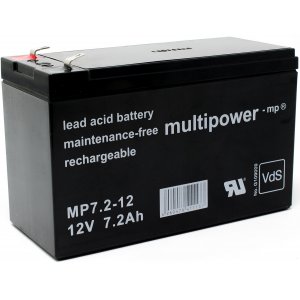 powery blybatteri (multipower) MP7,2-12 Vds