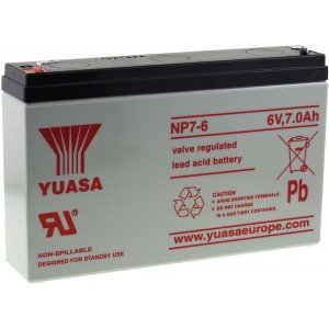 YUASA blybatteri NP7-6