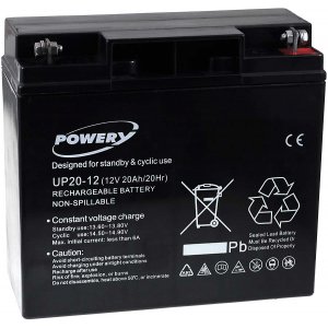 powery Bly-Gel batteri 12V 20Ah