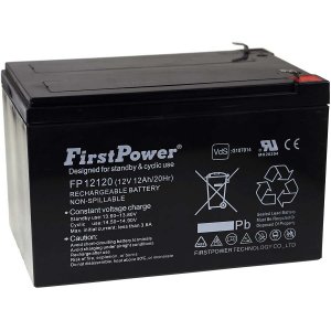 Firstpower Bly-Gel batteri FP12120 12Ah 12V VdS