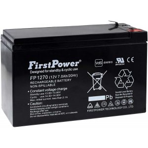 Firstpower Bly-Gel batteri FP1270 VdS