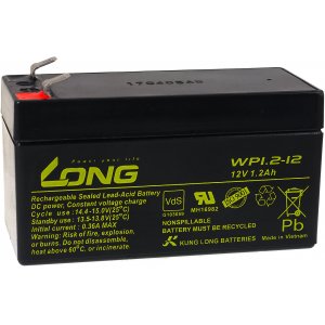 endast Long blybatteri WP1.2-12 VdS