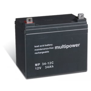 powery blybatteri (multipower) MP34-12C Cyklisk