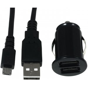 Mini Fordon uppladdning adapter incl. 2.0 High-Speed USB  kabel fr Micro USB