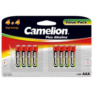 batterier Camelion Micro LR03 MN2400 HR03 Plus Alkaline (4+4) 8/ Blister