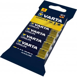 Varta Longlife Extra Alkaline AA-Mignon batterier 8/ Foliepakke