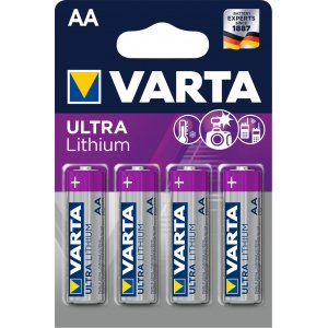 Varta Ultra Lithium AA Mignon / LR6 batterier 4/ Blister