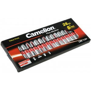 batteri Camelion Mignon LR6 MN1500 AA (28+8 FREE)