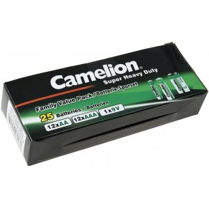 Camelion batterier Spare-set-Box 25dele (12xAA, 12xAAA, 1x9V)