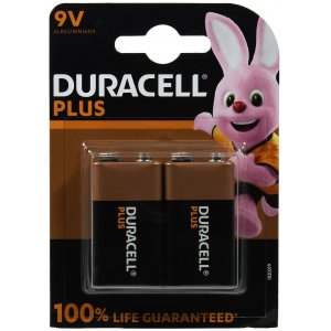 batterier Duracell Plus power MN1604 6LR61 9V-Block 2/ Blister
