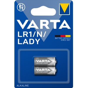 Varta Batteri Alkaliskt, LR1 N LADY 1.5V 2 st. Blister