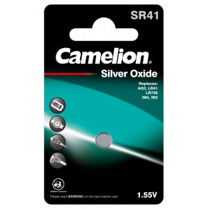 Camelion Silveroxid-knappcell SR41/SR41W / G3 / 392 / LR41 / 192 1/ Blister